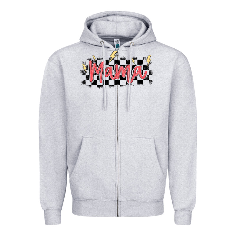 Checkered Mama Zipper Hoodie by MaliasSmallBusiness | Teevron