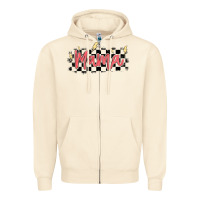 Sandshell checkered mama Zipper Hoodie - MaliasSmallBusiness