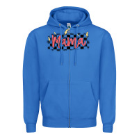 True Royal checkered mama Zipper Hoodie - MaliasSmallBusiness