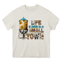 Cream life is better in a small town Heavy Core Tee - Zillion Design Studio
