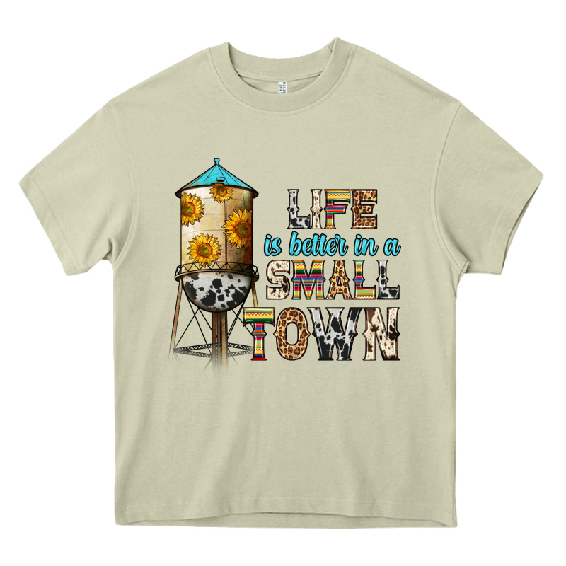 Life Is Better In A Small Town Heavy Core Tee by Zillion Design Studio | Teevron