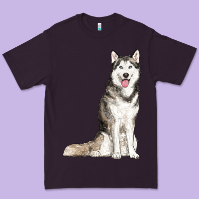 Husky Premium Tee Designed By Ranaportraitstore