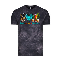 Cloud Black peace love whiskey Vintage Tee - AdoDesignShop