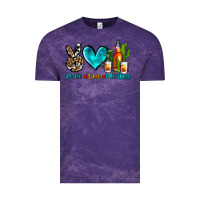 Cloud Purple peace love whiskey Vintage Tee - AdoDesignShop