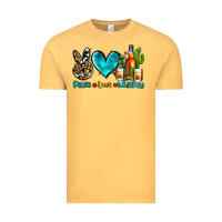 Vintage Mustard peace love whiskey Vintage Tee - AdoDesignShop