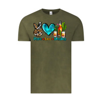 Vintage Olive peace love whiskey Vintage Tee - AdoDesignShop