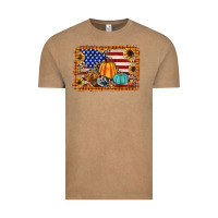 Vintage Coffee american flag fall backgraund Vintage Tee - JahusDesignShop