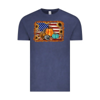 Vintage Denim american flag fall backgraund Vintage Tee - JahusDesignShop
