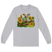 Moon Dust charolais heifer with sunflowers Long Sleeve Tee - LillyAllenDesigns