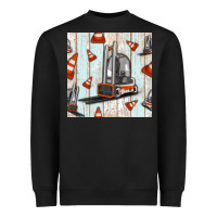 Black forklift seamless pattern Heavyweight Sweatshirt - BundleAndBundleShop