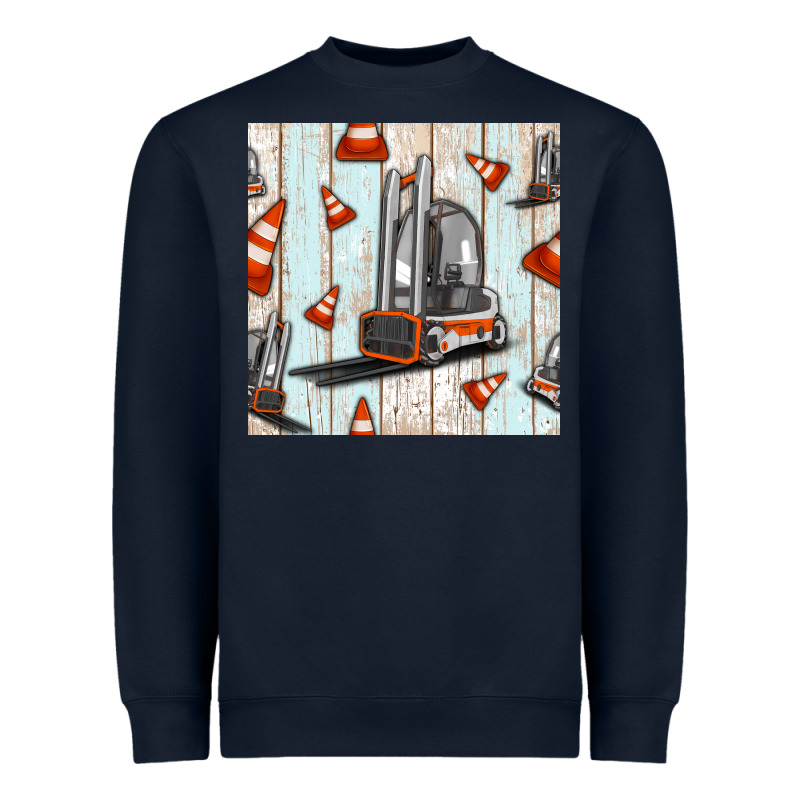 Forklift Seamless Pattern Heavyweight Sweatshirt by BundleAndBundleShop | Teevron
