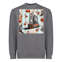 Storm forklift seamless pattern Heavyweight Sweatshirt - BundleAndBundleShop