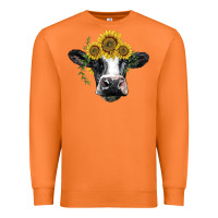 Carrot holstein cow with sunflower Premium Sweatshirt - BarkalooDesign
