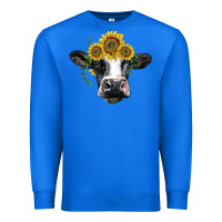 True Royal holstein cow with sunflower Premium Sweatshirt - BarkalooDesign