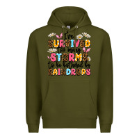Army Green i've survived too many storms Premium Hoodie - JahusDesignShop
