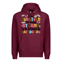 Burgundy i've survived too many storms Premium Hoodie - JahusDesignShop