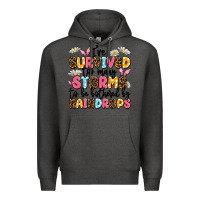 Charcoal Heather i've survived too many storms Premium Hoodie - JahusDesignShop