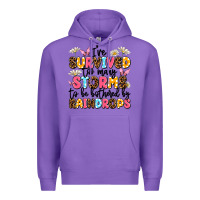 Purple i've survived too many storms Premium Hoodie - JahusDesignShop