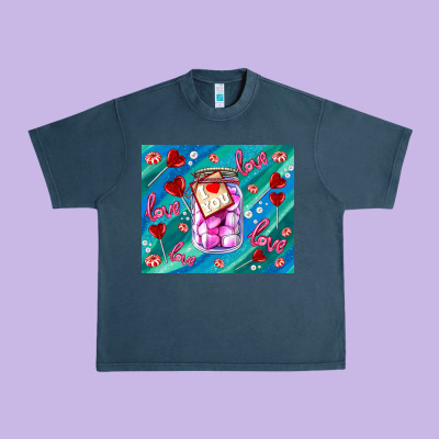 Sugar With Love Urban Heavy Tee Designed By Adodesignshop
