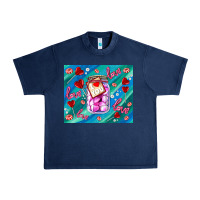 Navy sugar with love Urban Heavy Tee - AdoDesignShop