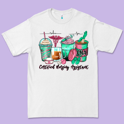Certified Nursing Assistant Coffee Cups Premium Tee Designed By Zillion Design Studio