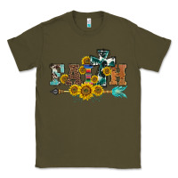 Army Green western faith arrow sunflowers Classic Tee - BarkalooDesign
