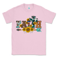 Bubblegum Pink western faith arrow sunflowers Classic Tee - BarkalooDesign