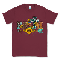 Burgundy western faith arrow sunflowers Classic Tee - BarkalooDesign