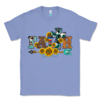 Colony Blue western faith arrow sunflowers Classic Tee - BarkalooDesign