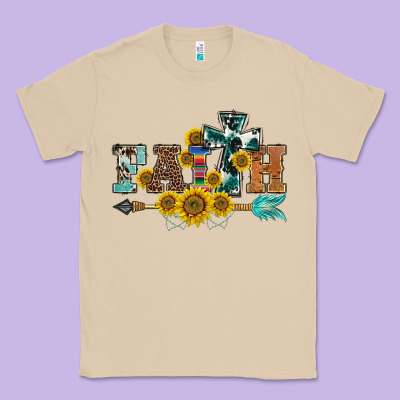 Western Faith Arrow Sunflowers Classic Tee Designed By Barkaloodesign