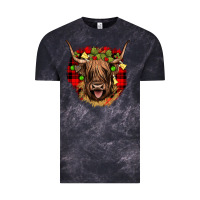 Cloud Black highland cow  christmas Vintage Tee - JahusDesignShop
