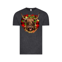 Vintage Black highland cow  christmas Vintage Tee - JahusDesignShop