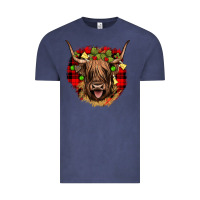Vintage Denim highland cow  christmas Vintage Tee - JahusDesignShop