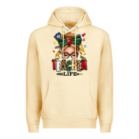 Pina Colada teacher life blonde caucassian messy bun Premium Hoodie - texasbilliewilder