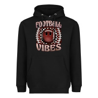Black football vibes smiley face Heavyweight Hoodie - BarkalooDesign