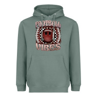 Sage football vibes smiley face Heavyweight Hoodie - BarkalooDesign