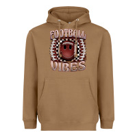 Toasted Coconut football vibes smiley face Heavyweight Hoodie - BarkalooDesign
