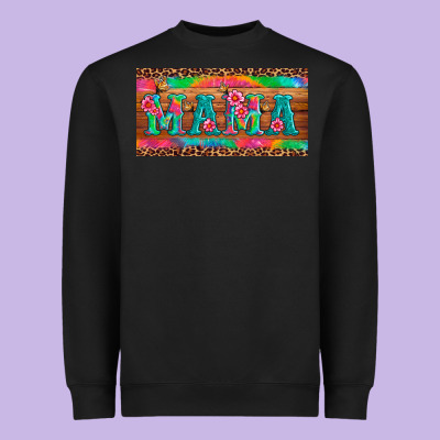 Mama Tie Dye License Plate Template Heavyweight Sweatshirt Designed By Artiststas