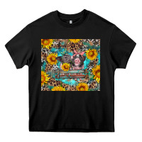 Baby Pigs With Leopard Cowhide And Sunflowers Heavy Core Tee | Teevron
