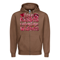 Chestnut love kisses valentine wishes Zipper Hoodie - NancyCooperArtShop