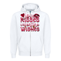 White love kisses valentine wishes Zipper Hoodie - NancyCooperArtShop