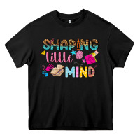 Black shaping little mind Heavy Core Tee - texasbilliewilder
