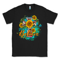 Black western belive sunflowers cross Classic Tee - BarkalooDesign