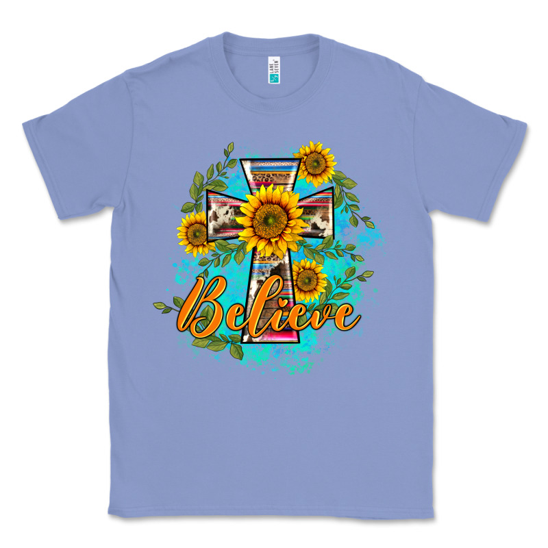 Western Belive Sunflowers Cross Classic Tee by BarkalooDesign | Teevron