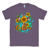 Lavender western belive sunflowers cross Classic Tee - BarkalooDesign