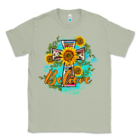 Matcha western belive sunflowers cross Classic Tee - BarkalooDesign