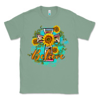 Sage western belive sunflowers cross Classic Tee - BarkalooDesign