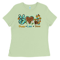 Matcha peace love jesus Ladies Tee - texasbilliewilder