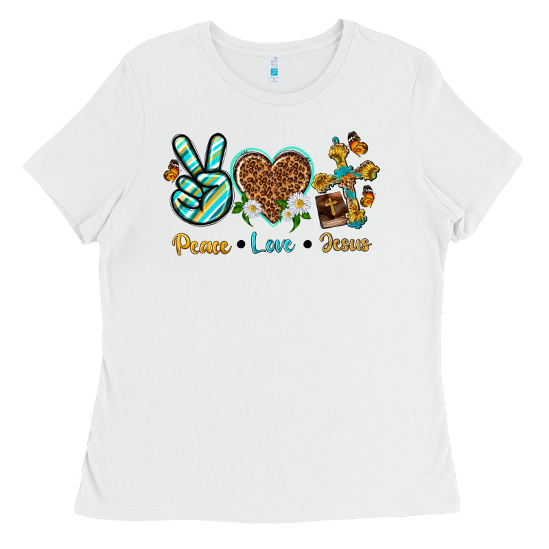 Peace Love Jesus Ladies Tee by texasbilliewilder | Teevron