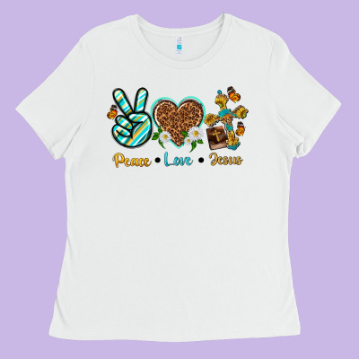 Ladies Tee peace love jesus